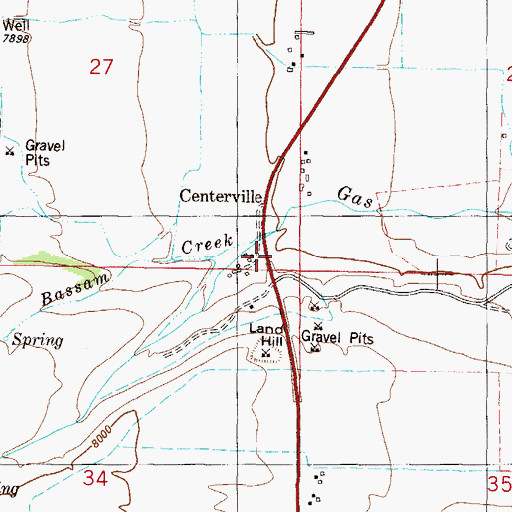 Topographic Map of Centerville, CO