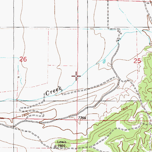 Topographic Map of Eddy Creek, CO