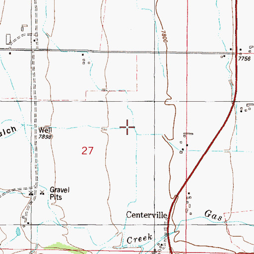 Topographic Map of Raspberry Gulch, CO