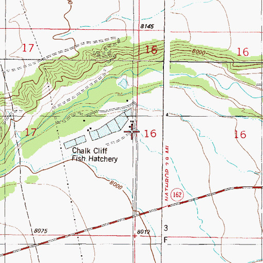 Topographic Map of Chalk Cliff Fish Hatchery, CO