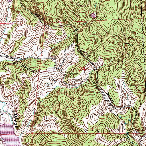 Topographic Map of Middle Cottonwood Creek, CO