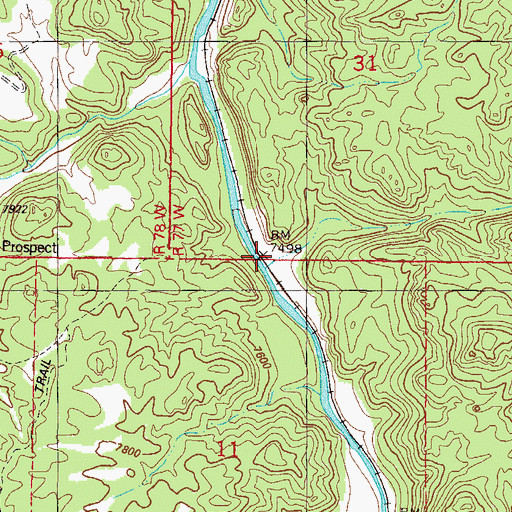 Topographic Map of Spring Gulch, CO