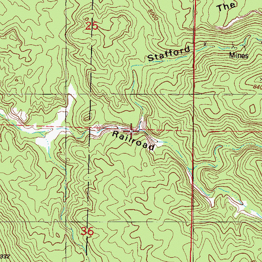 Topographic Map of Stafford Gulch, CO