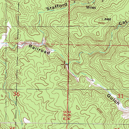 Topographic Map of Cat Gulch, CO