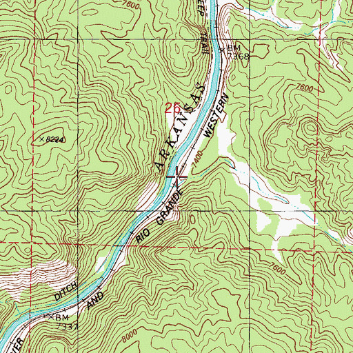 Topographic Map of Railroad Gulch, CO