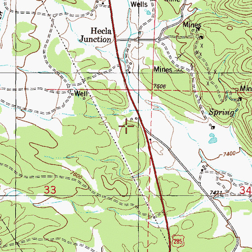 Topographic Map of Browns Canyon School, CO