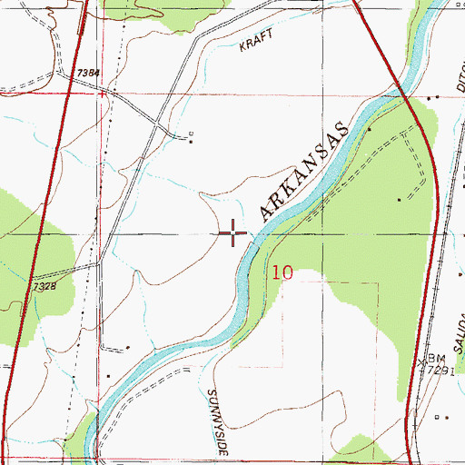 Topographic Map of Sand Creek, CO