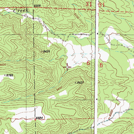 Topographic Map of Cedar Gulch, CO