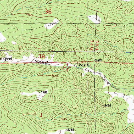 Topographic Map of Mill Gulch, CO