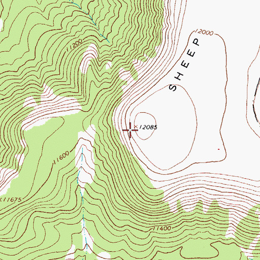 Topographic Map of Sheep Mountain, CO