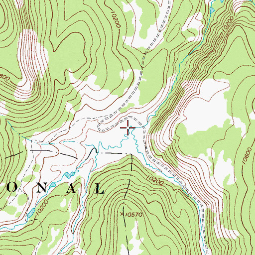 Topographic Map of Wannamaker Creek, CO