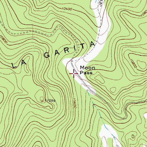 Topographic Map of Moon Pass, CO