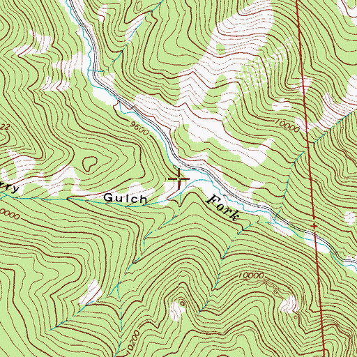 Topographic Map of Raspberry Gulch, CO