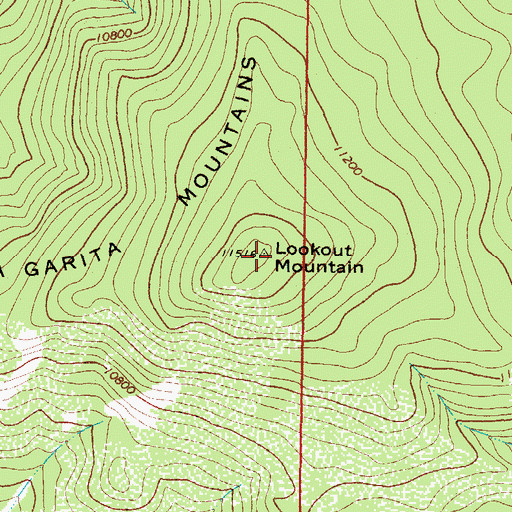 Topographic Map of Lookout Mountain, CO
