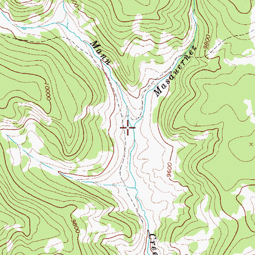 Topographic Map of Masauernez Creek, CO