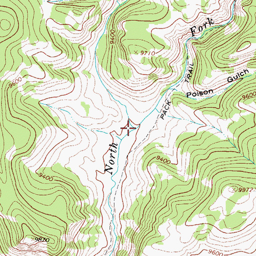 Topographic Map of Mann Creek, CO