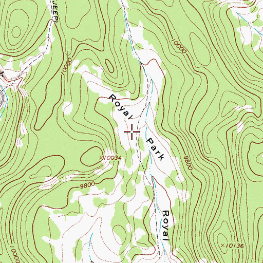 Topographic Map of Royal Park, CO