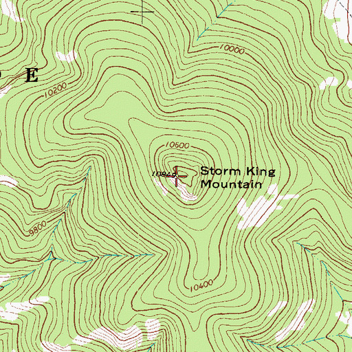 Topographic Map of Storm King Mountain, CO