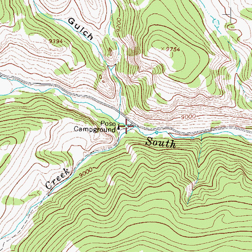 Topographic Map of Poso Creek, CO