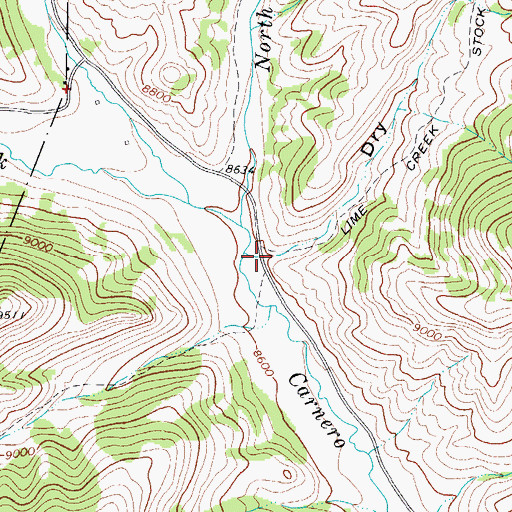 Topographic Map of Dry Gulch, CO