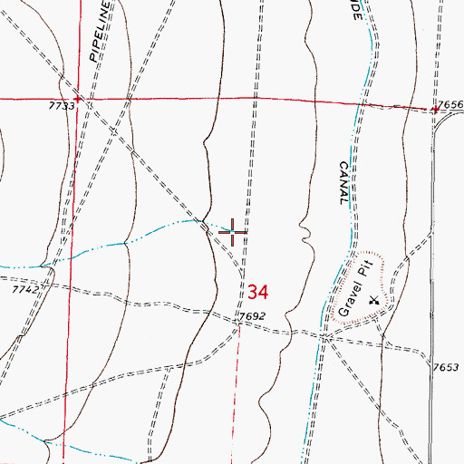 Topographic Map of Cottonwood Creek, CO