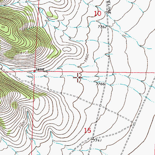 Topographic Map of Red Rock Canyon, CO