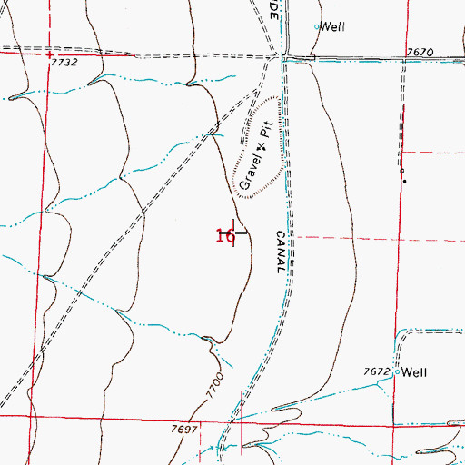 Topographic Map of Biedell Creek, CO