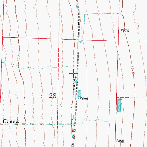 Topographic Map of Rio Grande Canal, CO