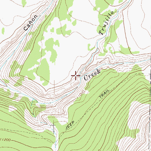 Topographic Map of Trujillo Creek, CO