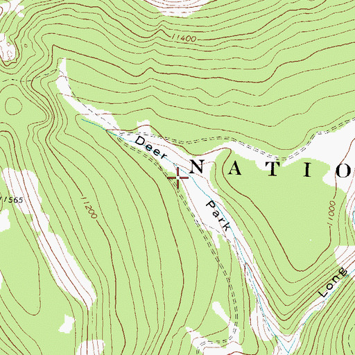 Topographic Map of Deer Park, CO