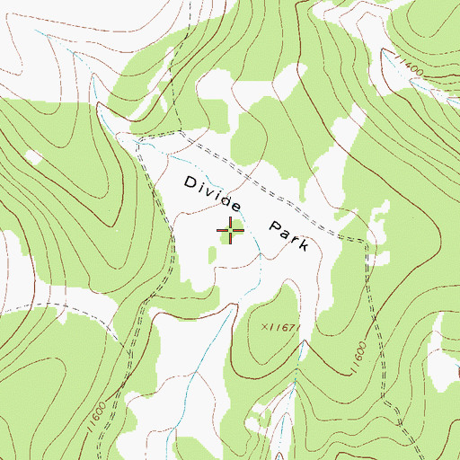 Topographic Map of Divide Park, CO