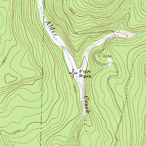 Topographic Map of Fish Park, CO