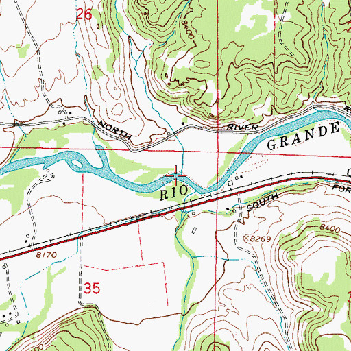 Topographic Map of Bear Creek, CO
