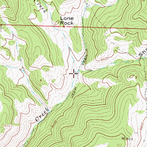 Topographic Map of Lone Rock Creek, CO