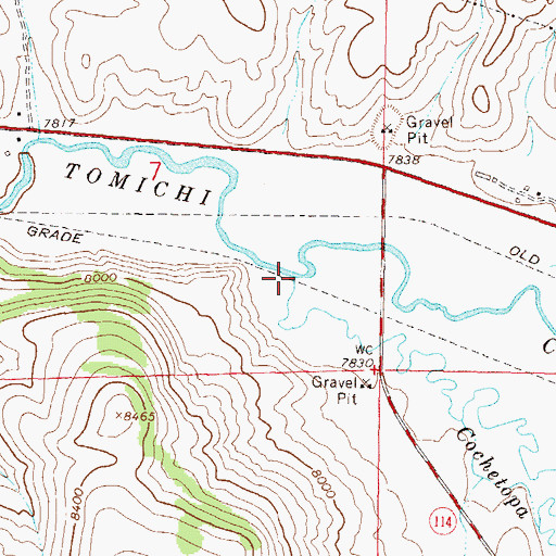 Topographic Map of Cochetopa Creek, CO