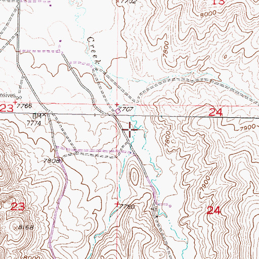 Topographic Map of Stubbs Gulch, CO