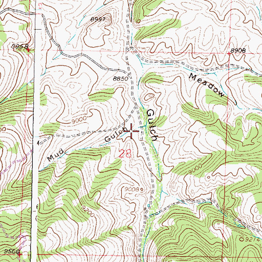 Topographic Map of Mud Gulch, CO