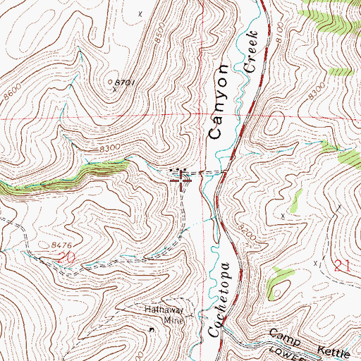 Topographic Map of Cottonwood Gulch, CO