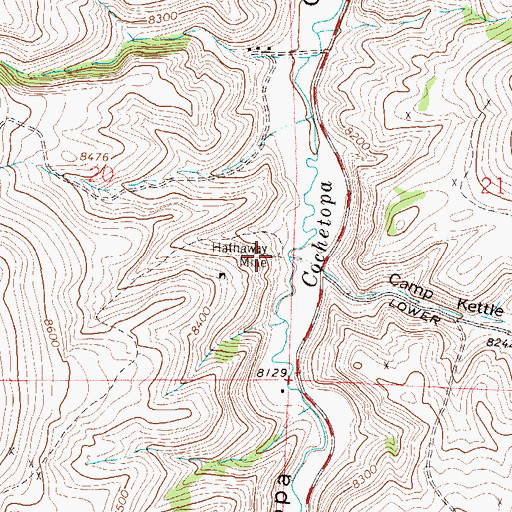 Topographic Map of Hathaway Mine, CO