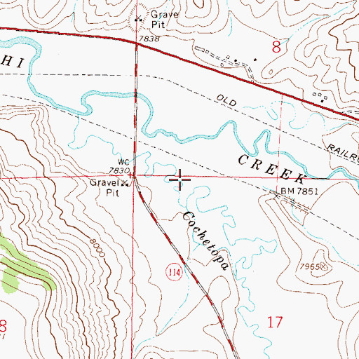 Topographic Map of Cochetopa Canyon, CO