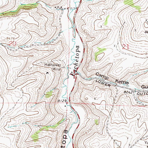 Topographic Map of Camp Kettle Gulch, CO