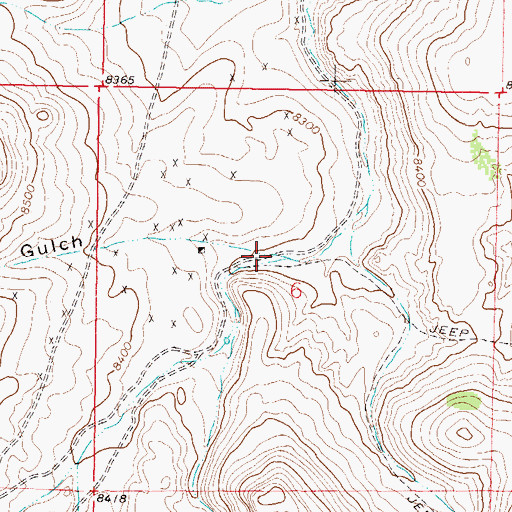 Topographic Map of Dutch Gulch, CO