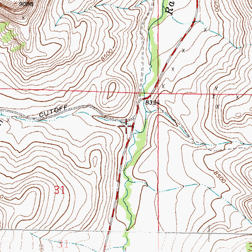 Topographic Map of Poverty Gulch, CO