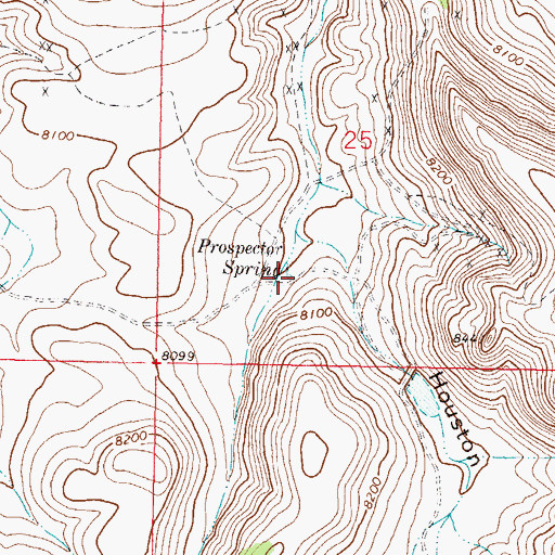 Topographic Map of Prospector Spring, CO