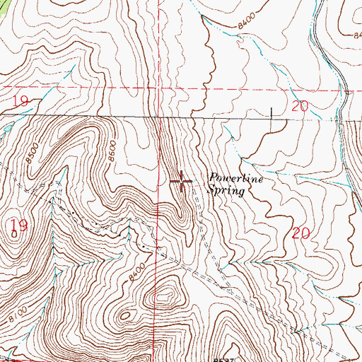 Topographic Map of Powertime Spring, CO