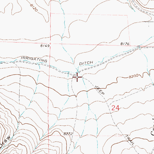 Topographic Map of Long Draw, CO
