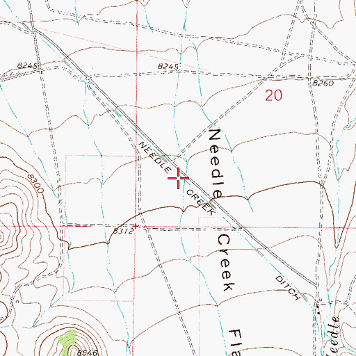 Topographic Map of Needle Creek Ditch, CO