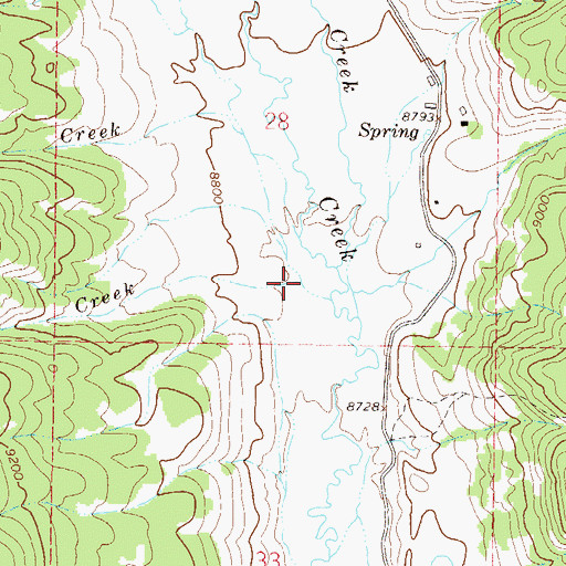 Topographic Map of Means Creek, CO