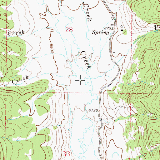 Topographic Map of Calf Creek, CO