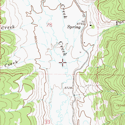 Topographic Map of Porphyry Creek, CO